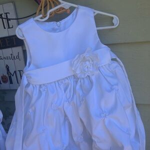 Elegant White Floral Kids Dress